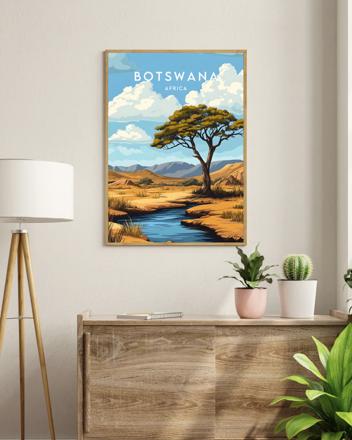 Botswana Travel Print Africa Botswana Poster Africa Poster Travel Wall Art Africa Print Botswana Wall Art Botswana Africa Wall Art - Image 3