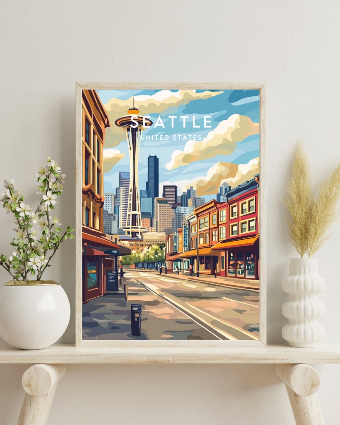 Seattle Travel Print United States Seattle Poster America Poster Travel Wall Art America Print America Seattle Usa Washington - Image 4