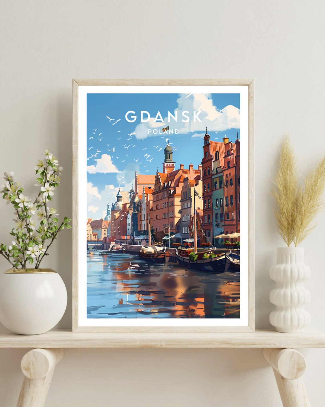 Gdansk Travel Poster, Poland Europe Wall Art - Image 4