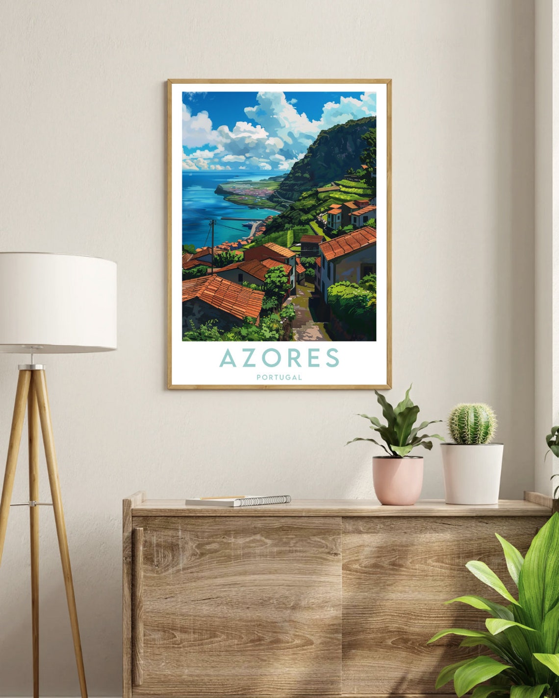 Azores Travel Print Portugal Azores Poster Portugal Poster Travel Wall Art Portugal Print Poster Portugal Europe Azores Portuguese - Image 3