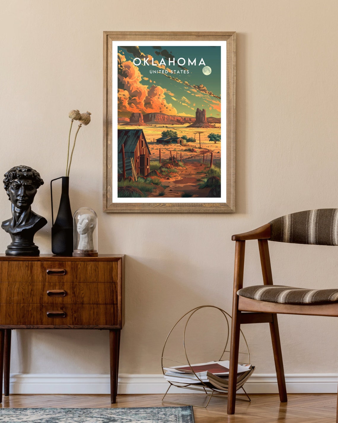 Oklahoma Travel Print United States Oklahoma Poster America Poster Travel Wall Art America Print Poster America Oklahoma Usa - Image 2