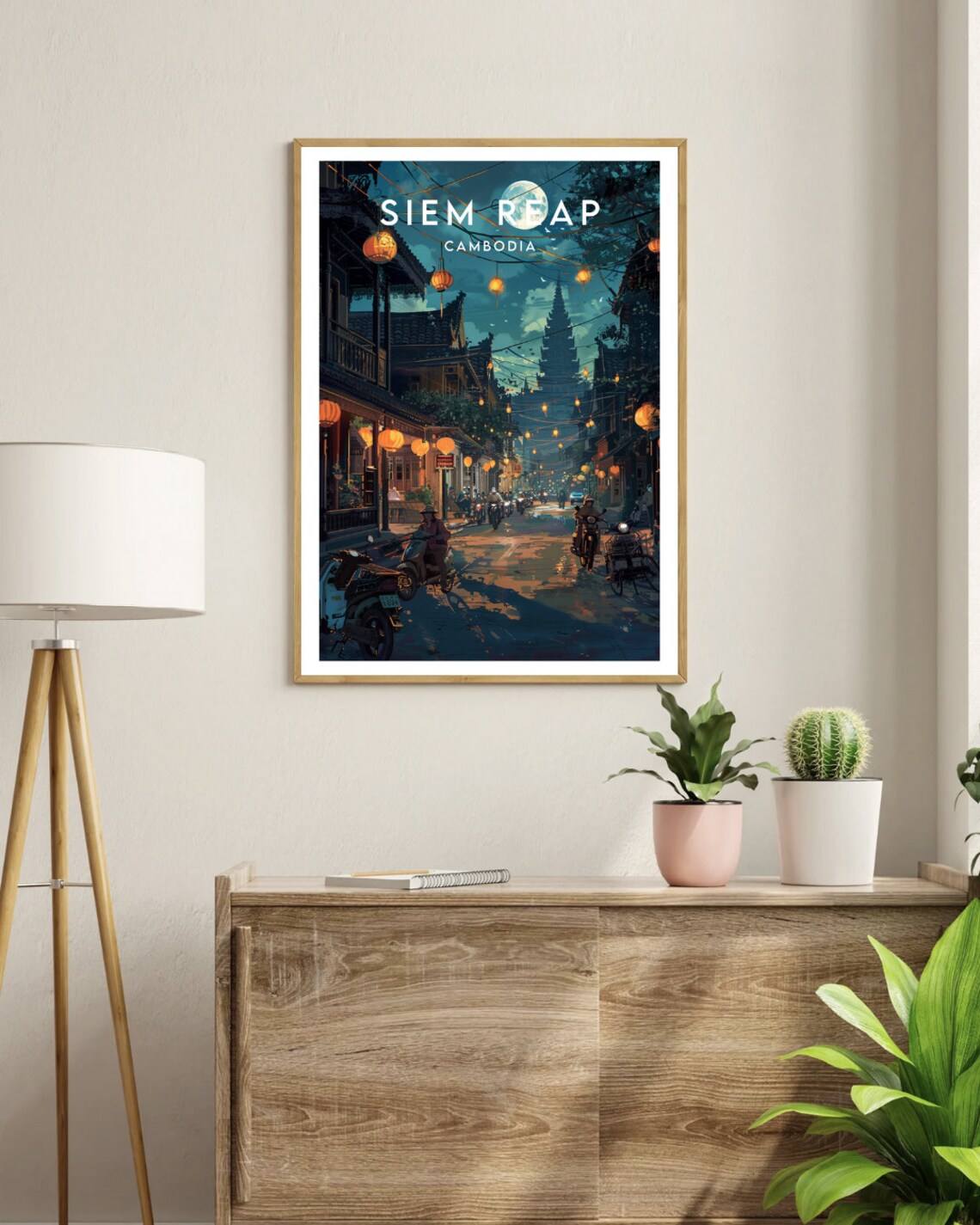 Siem Reap Travel Poster, Cambodia Southeast Asia - Image 3