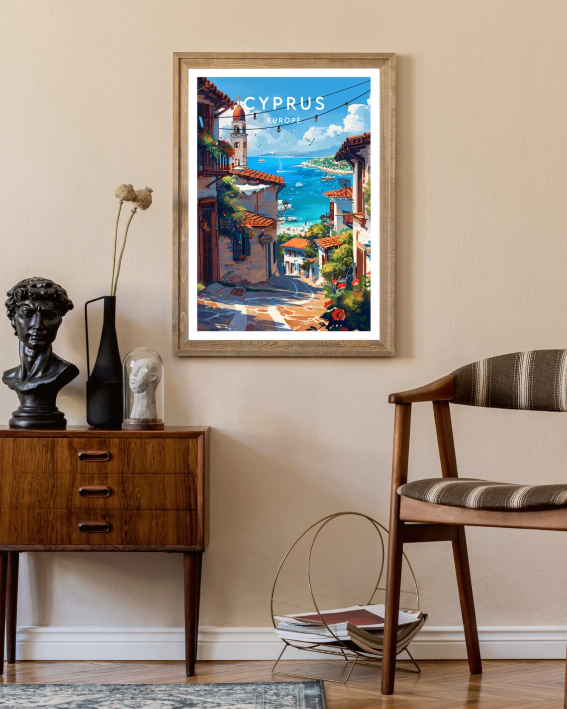 Cyprus Travel Poster, Paphos Europe Wall Art - Image 2