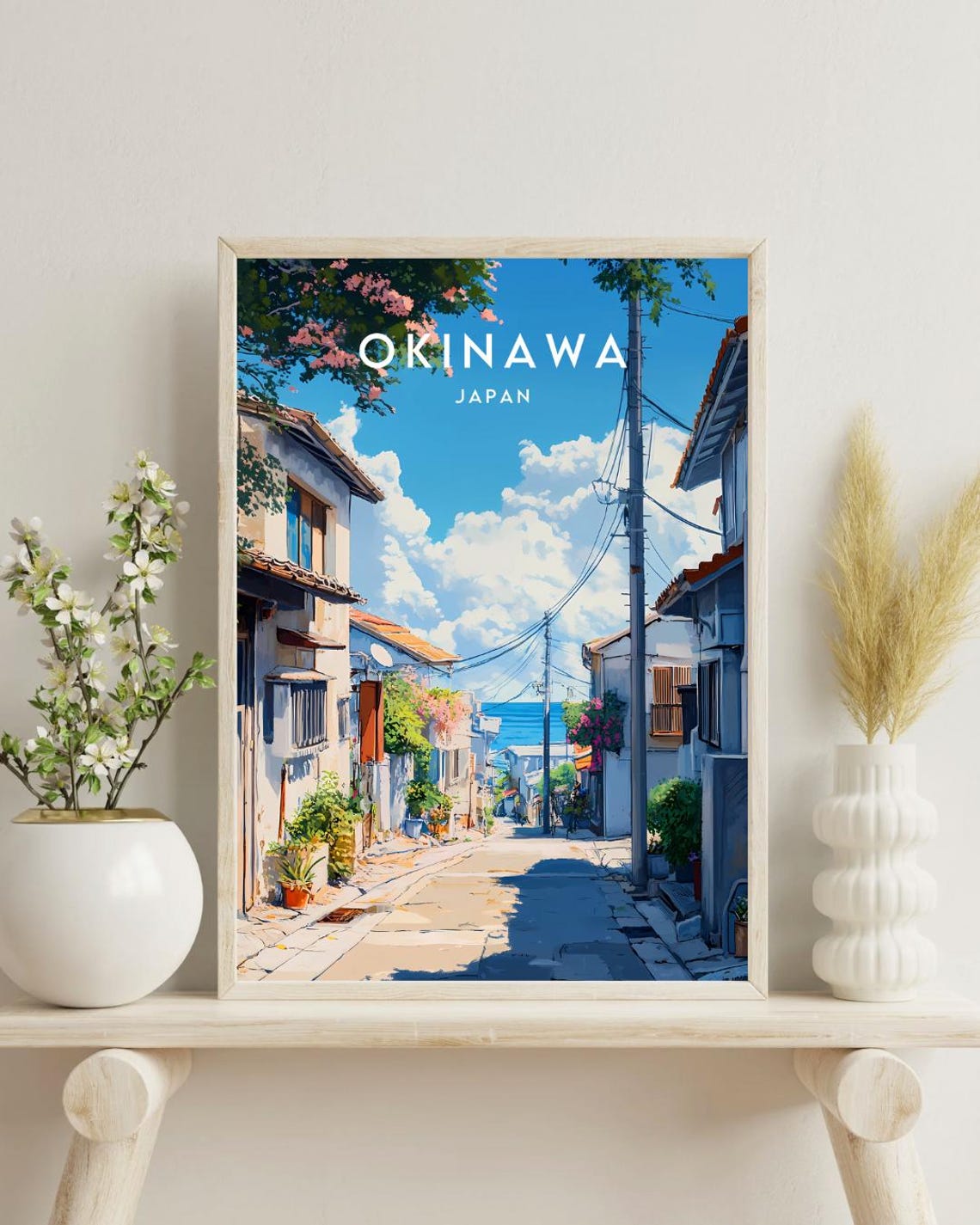 Okinawa Travel Print Japan Okinawa Poster Japan Poster Travel Wall Art Japan Print Okinawa Okinawa Print Japanese Japan Wall Art - Image 4