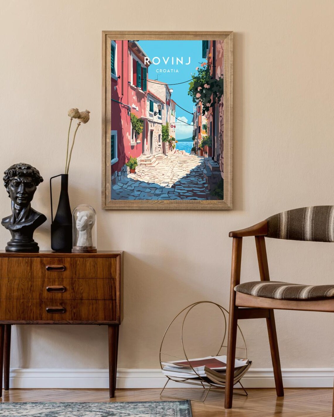 Rovinj Croatia Old Town Cobblestone Street Coast Travel Poster - Image 2