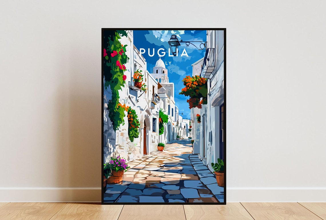 Puglia Travel Print Italy Puglia Poster Italy Poster Travel Wall Art Italy Print Italy Wall Art Europe Puglia Print Italian Print