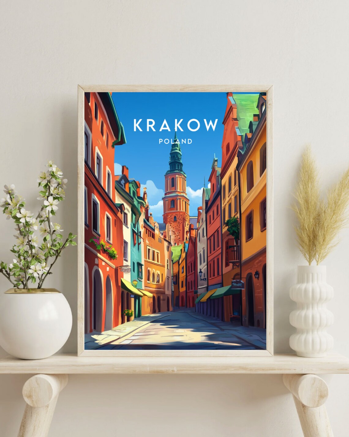 Krakow Travel Poster, Poland European Wall Art - Image 4