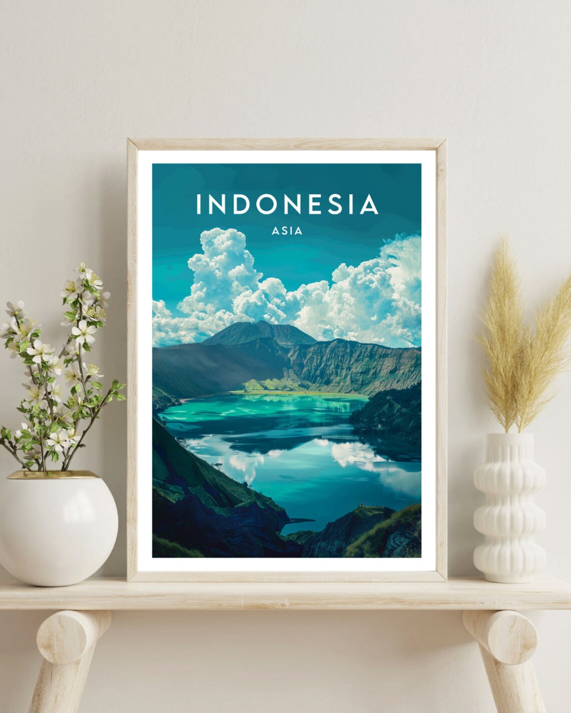 Indonesia Travel Print Indonesia Poster Travel Wall Art Indonesia Print Travel Poster Backpacking Poster Se Asia Wall Decor Bali Art - Image 4