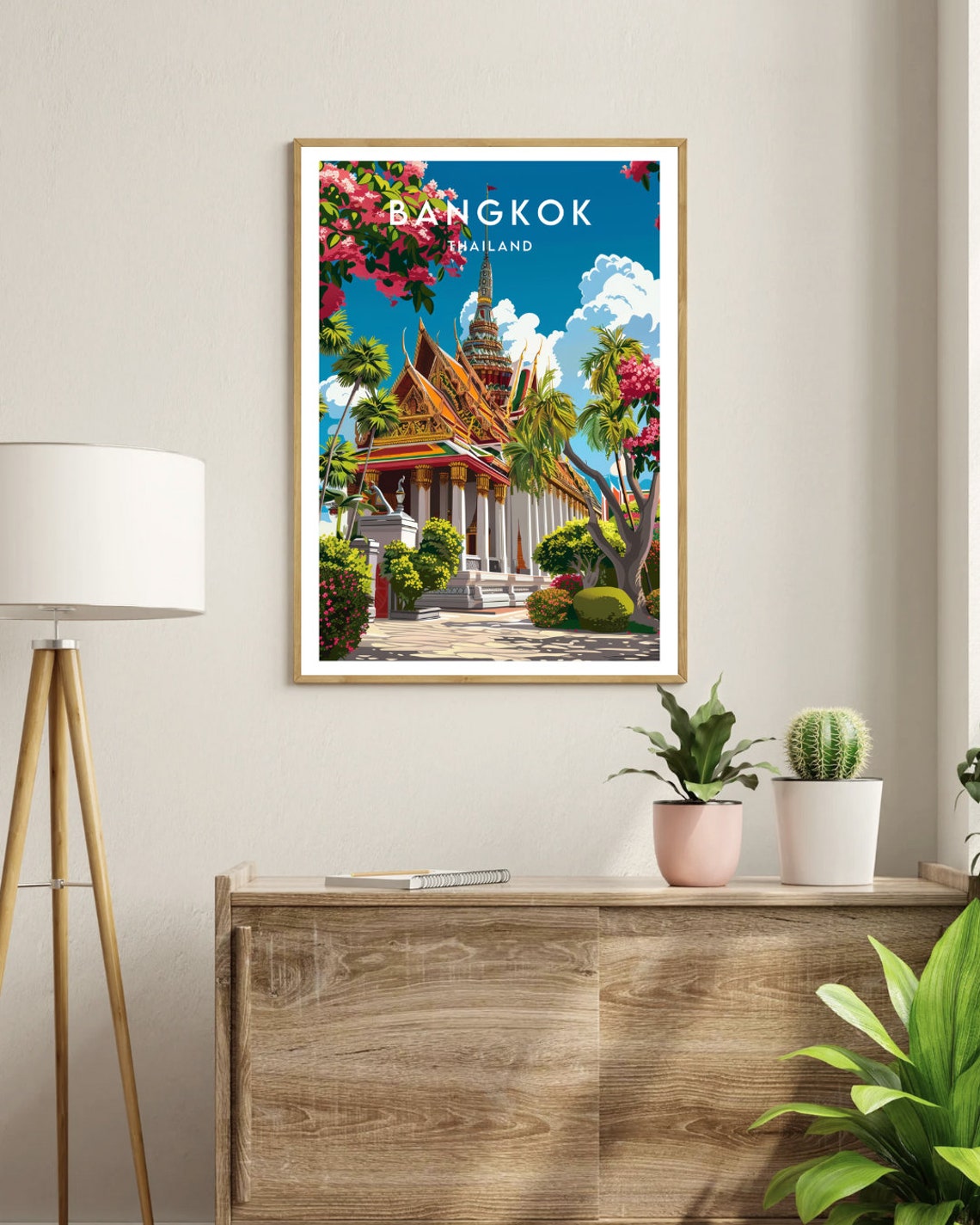 Bangkok Travel Print Thailand Bangkok Poster Thailand Poster Travel Wall Art Thailand Print Thai Poster Bangkok Print Se Asia - Image 3