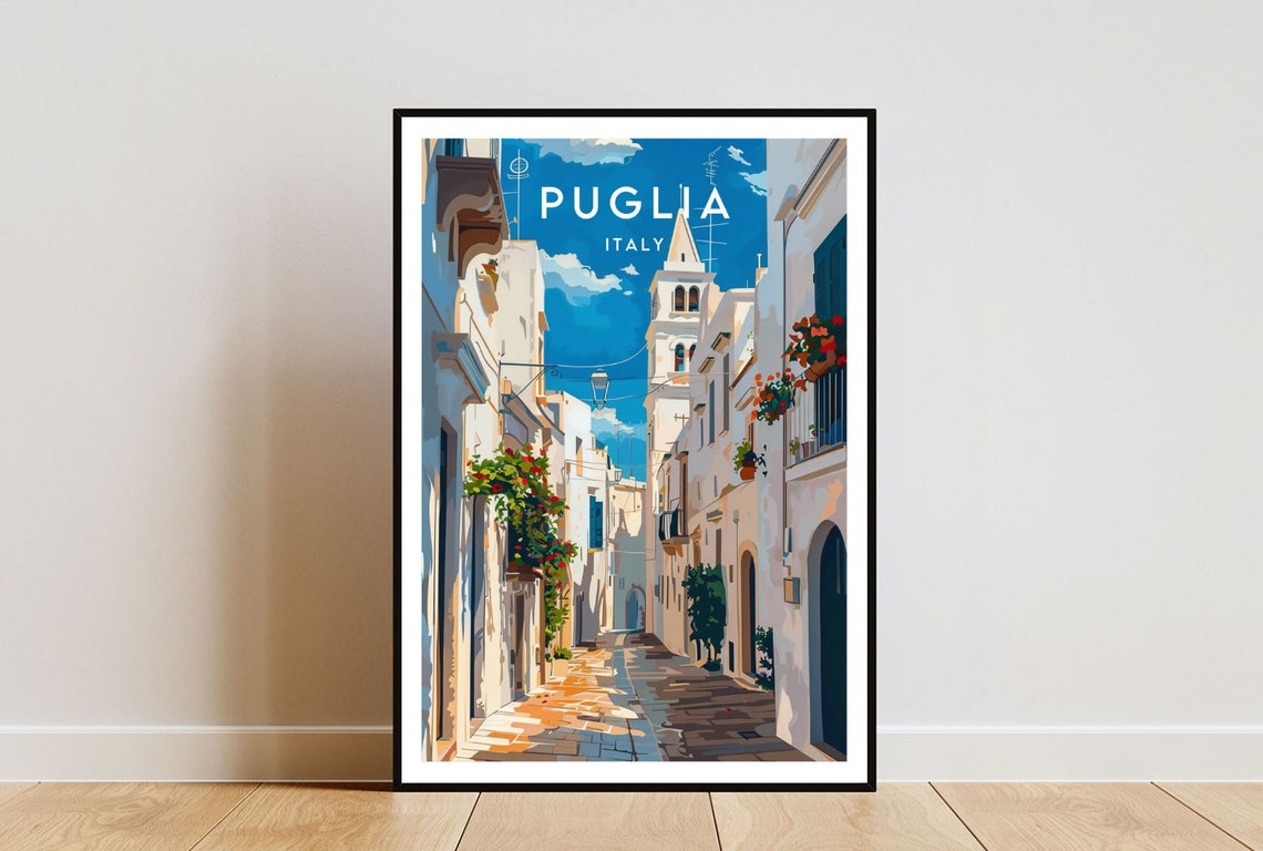 Puglia Travel Print Italy Puglia Poster Italy Poster Travel Wall Art Italy Print Poster Italy Europe Puglia Print Italian