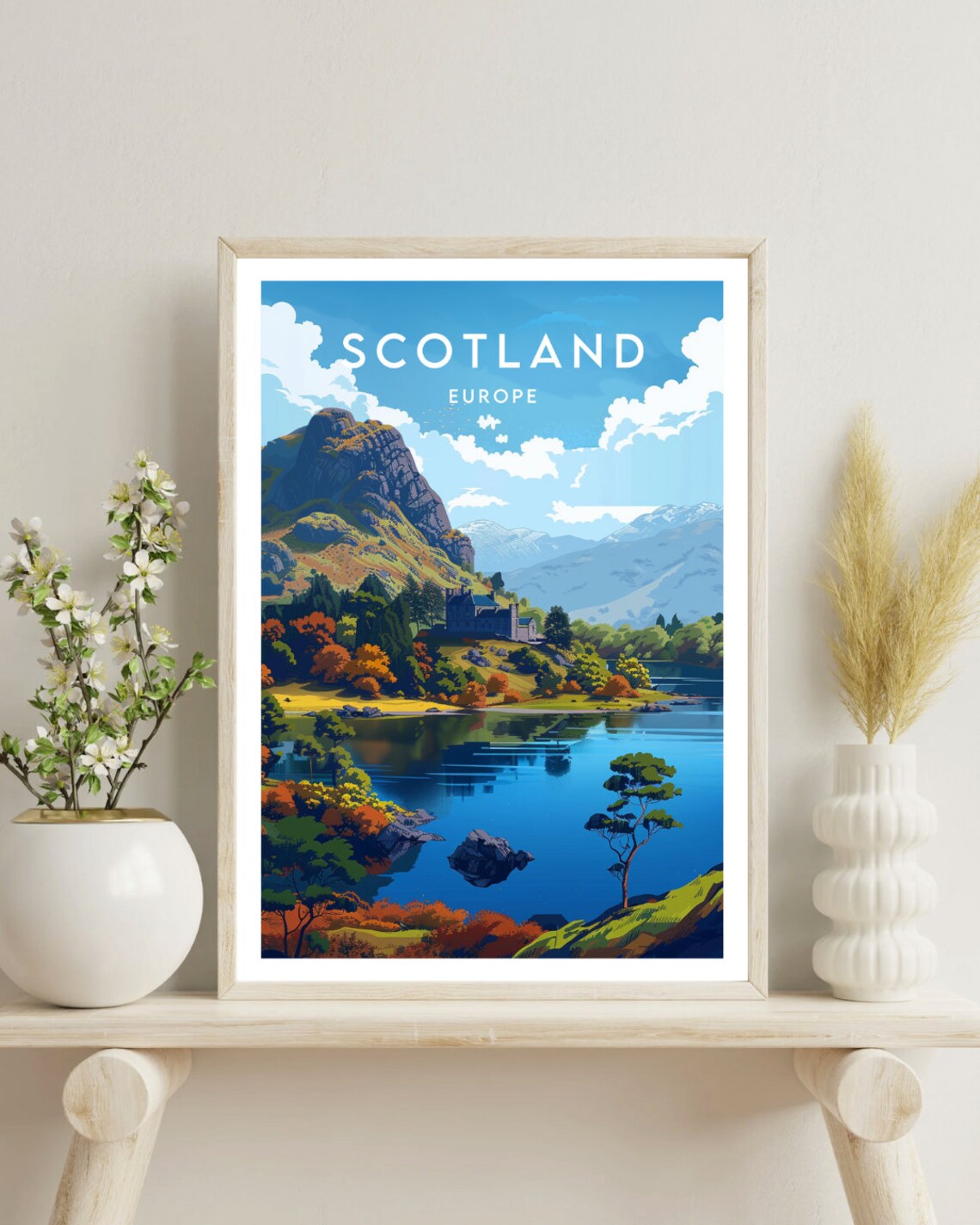 Scotland Travel Poster, Edinburgh Europe Wall Art - Image 4