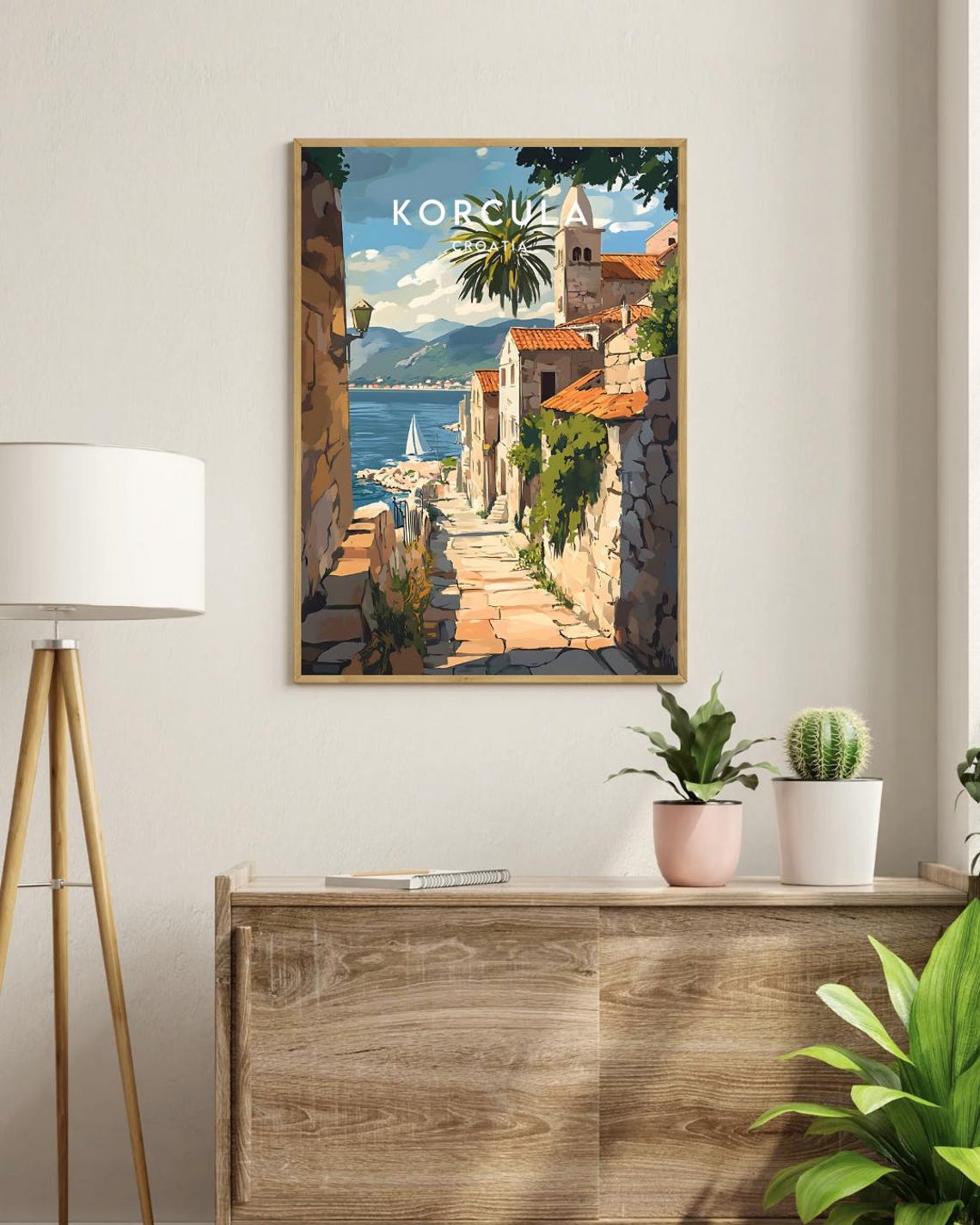 Korcula Travel Print Croatia Korcula Poster Croatia Poster Travel Wall Art Croatia Print Croatia Korcula Wall Art Croatian Print - Image 3