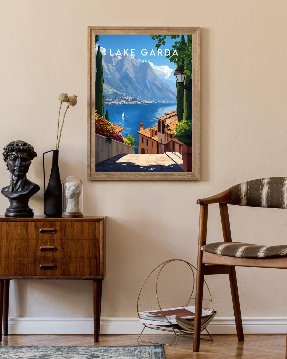 Lake Garda Vintage Travel Poster, Italy Wall Art - Image 2
