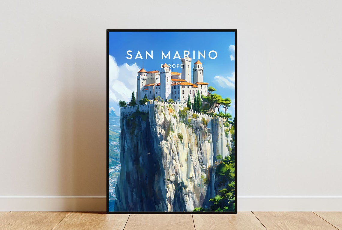 San Marino Travel Print Italy San Marino Poster Italy Poster Travel Wall Art Italy Print Poster Italy Europe San Marino Italian