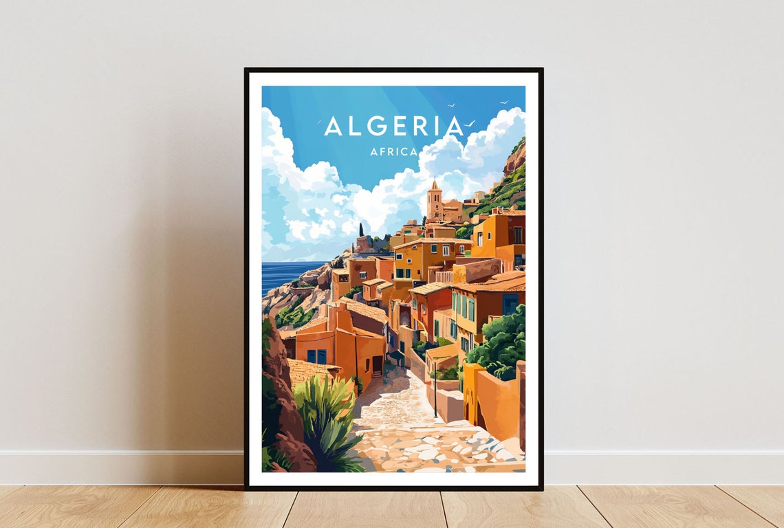 Algeria Travel Print Africa Algeria Poster Africa Poster Travel Wall Art Africa Print Algeria Wall Art Algeria Print Algiers