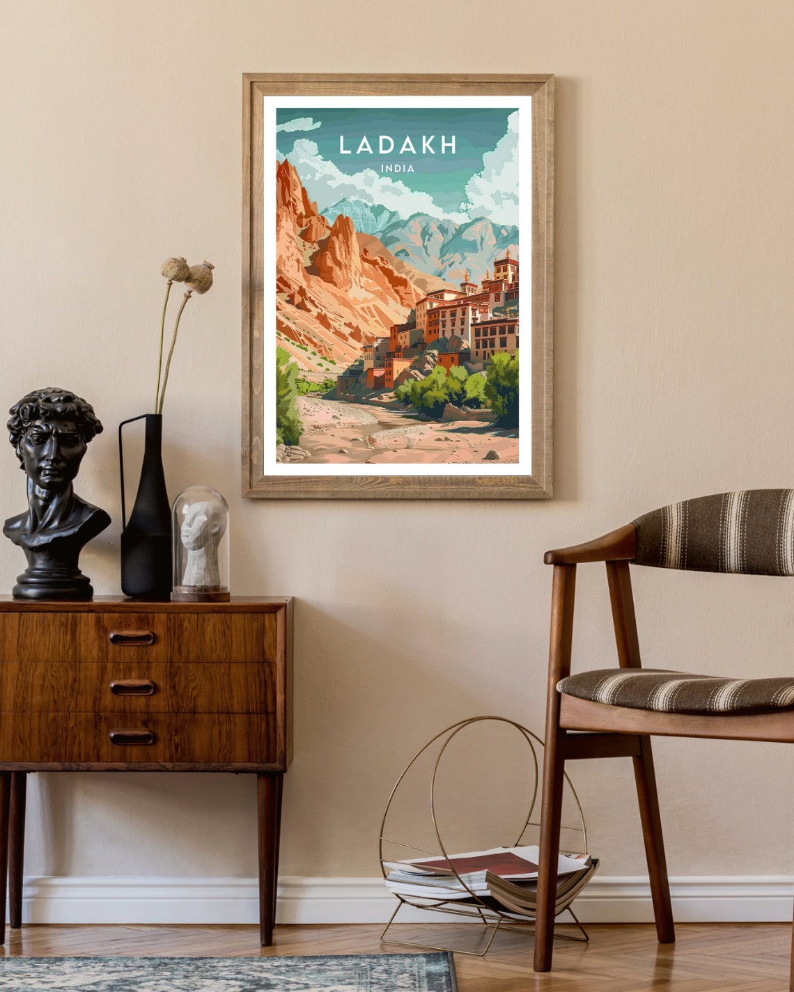 Ladakh Travel Print India Ladakh Poster India Poster Travel Wall Art India Print Ladakh Wall Art India Wall Decor Leh Ladakh Print - Image 2