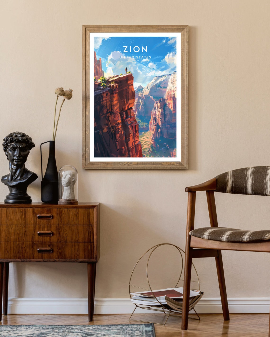 Zion Travel Print United States Zion Poster America Poster Travel Wall Art America Print Zion Usa Utah Poster United States Print - Image 2