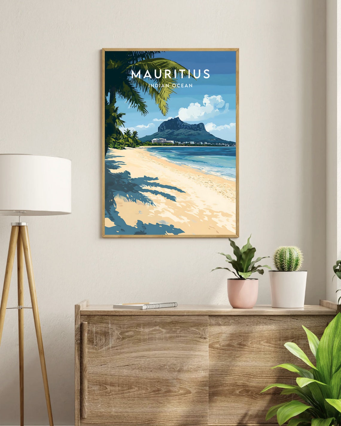Mauritius Travel Print Indian Ocean Mauritius Poster Africa Poster Travel Wall Art Africa Print Poster Africa Mauritius Island - Image 3