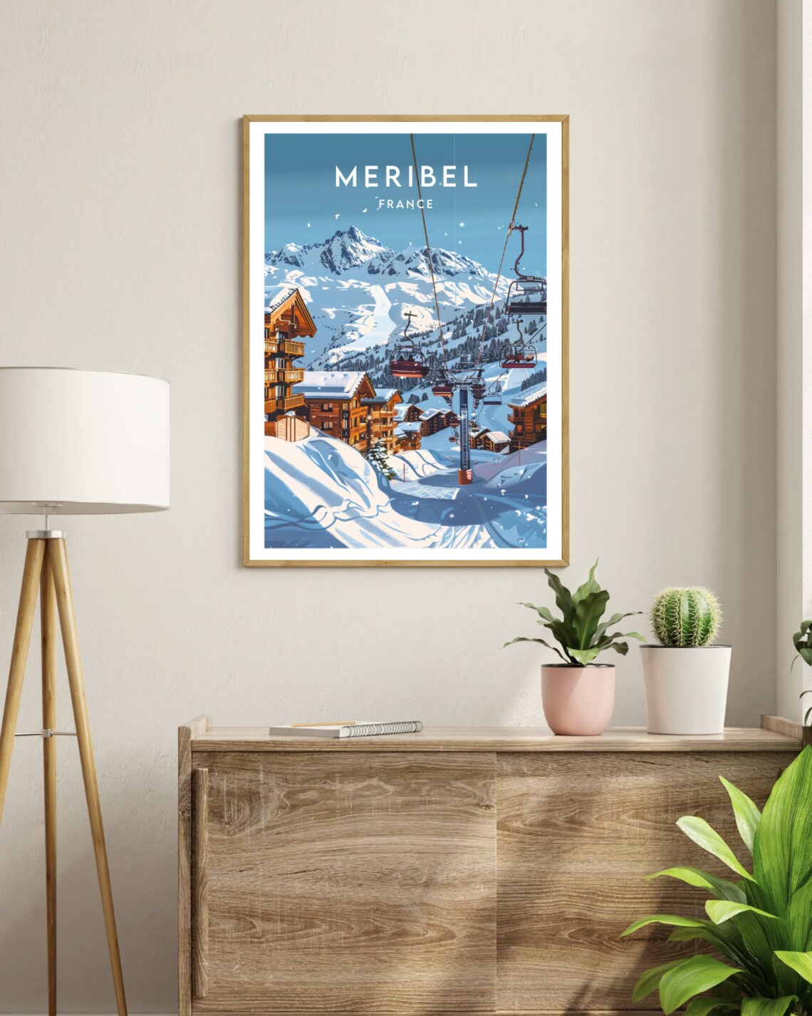 Meribel Travel Poster, France Ski Wall Art - Image 3