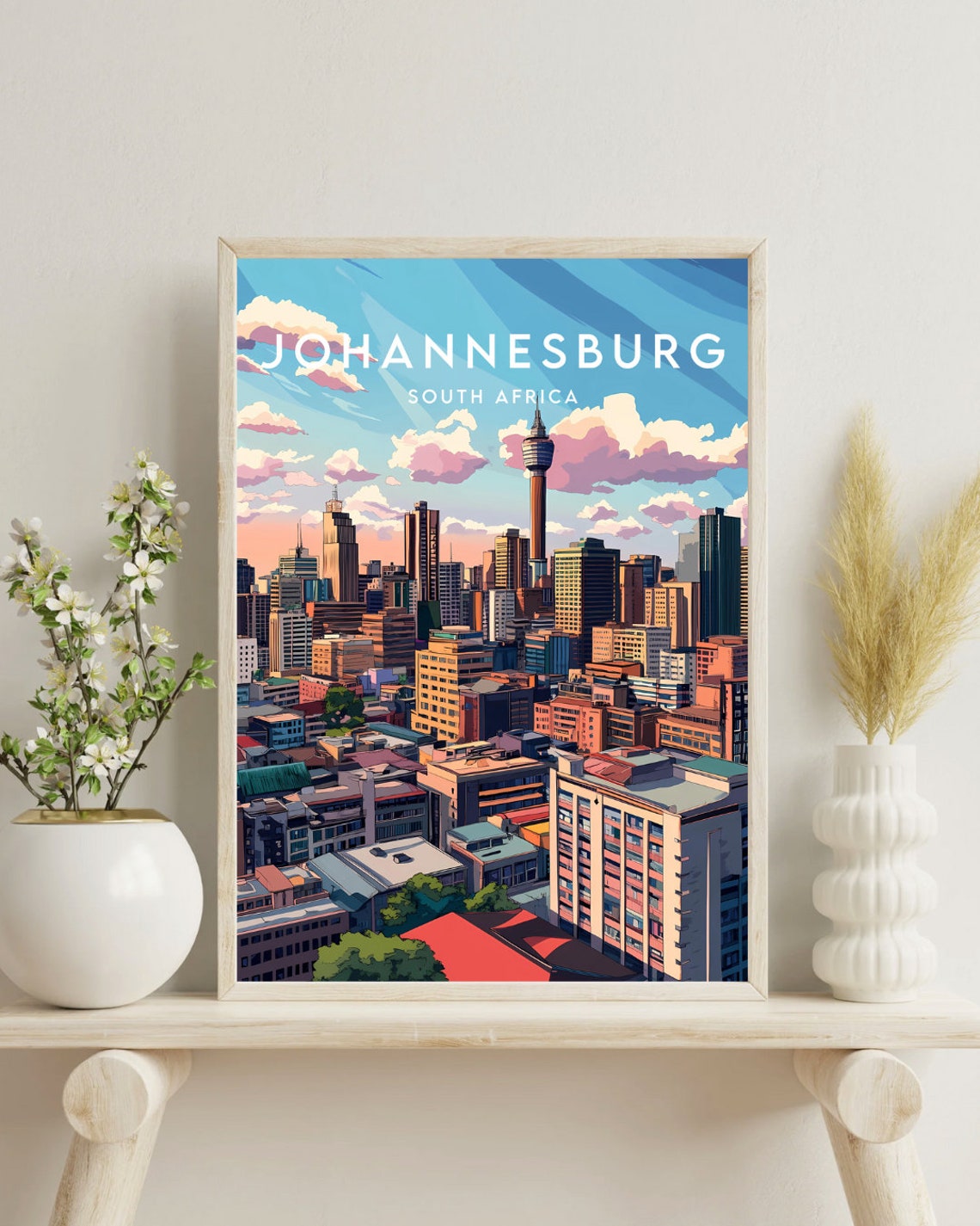 Johannesburg Travel Print South Africa South Africa Poster Johannesburg Poster Travel Wall Art Johannesburg Print Johannesburg Africa - Image 4