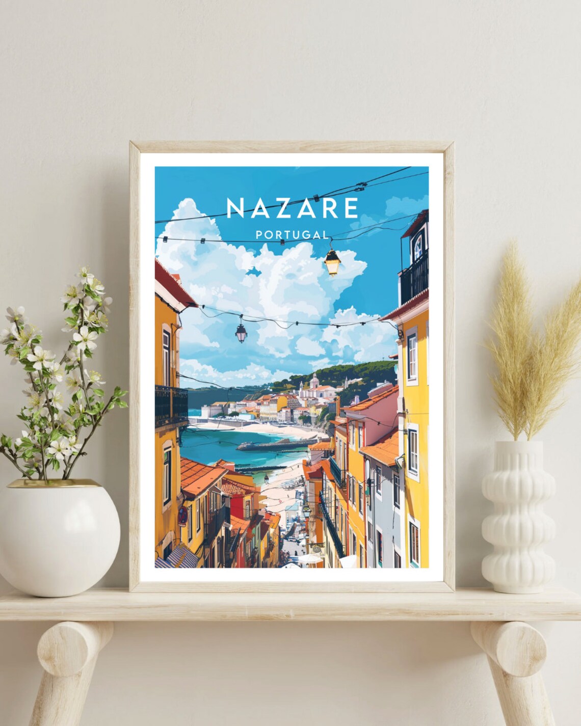 Nazare Travel Poster, Portugal Europe Wall Art - Image 4