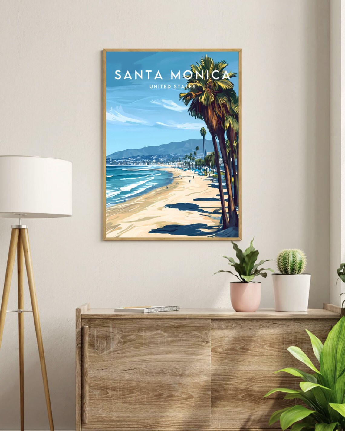 Santa Monica California Travel Wall Art Print - Image 3