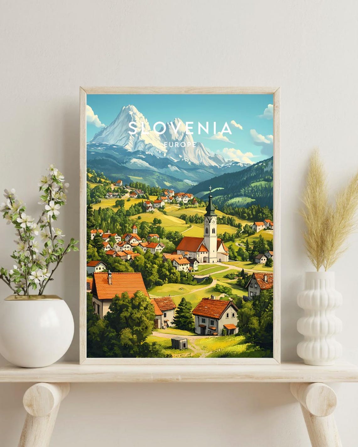 Slovenia Travel Print Europe Europe Poster Slovenia Poster Travel Wall Art Slovenia Print Slovenia Wall Art Europe Lake Bled Poster - Image 4