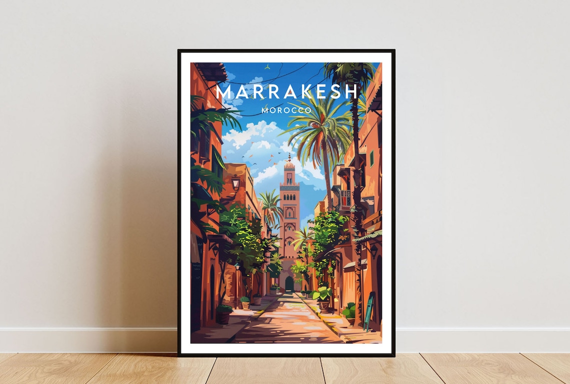 Marrakesh Morocco Travel Wall Art Poster