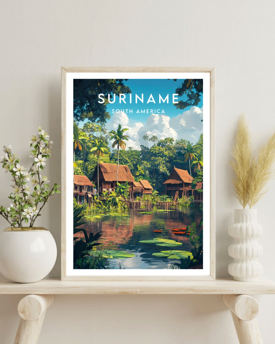 Suriname Travel Poster, Paramaribo South America - Image 4