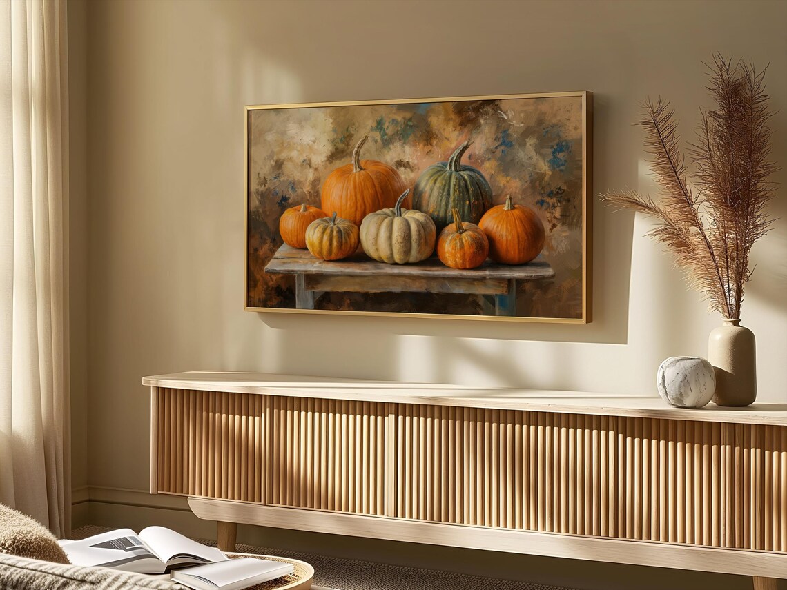 Fall Pumpkin Rustic Earthy Seasonal Decor Art Print - Image 3