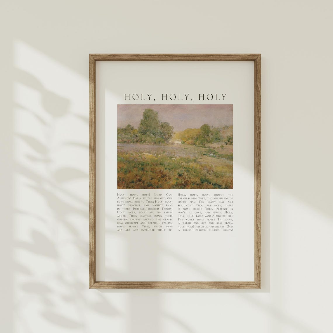 Holy Holy Holy Hymn Impressionist River Landscape Worship Poster