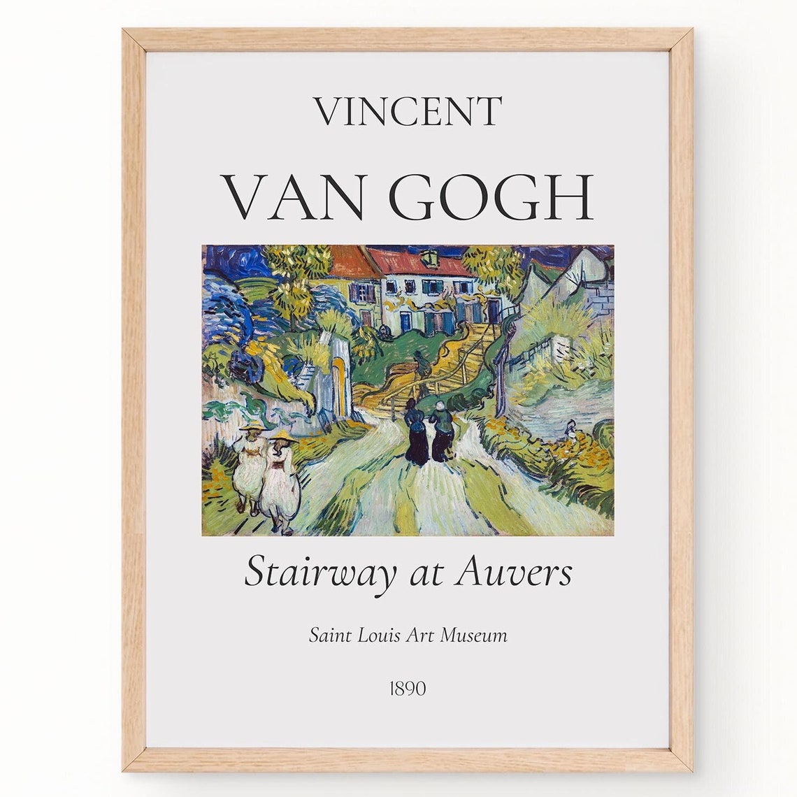Van Gogh Art Print Stairway At Auvers Van Gogh Exhibition Poster Van Gogh Paintings Modern Home Decor Famous Artist Posters