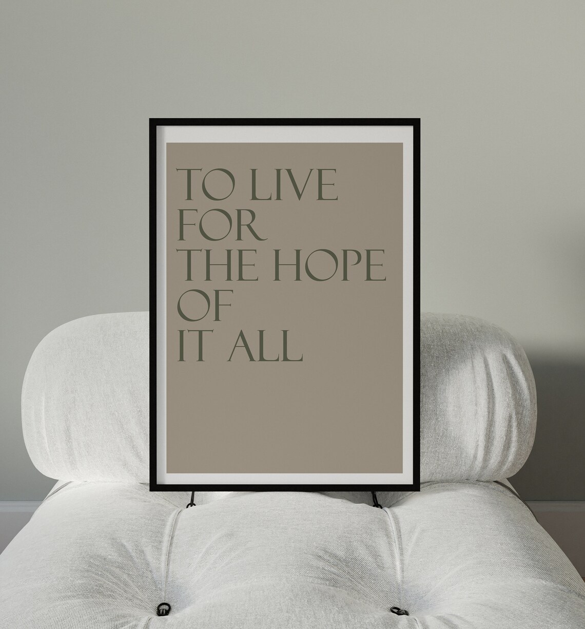 To Live For The Hope Of It All August Song Lyrics Quote Poster
