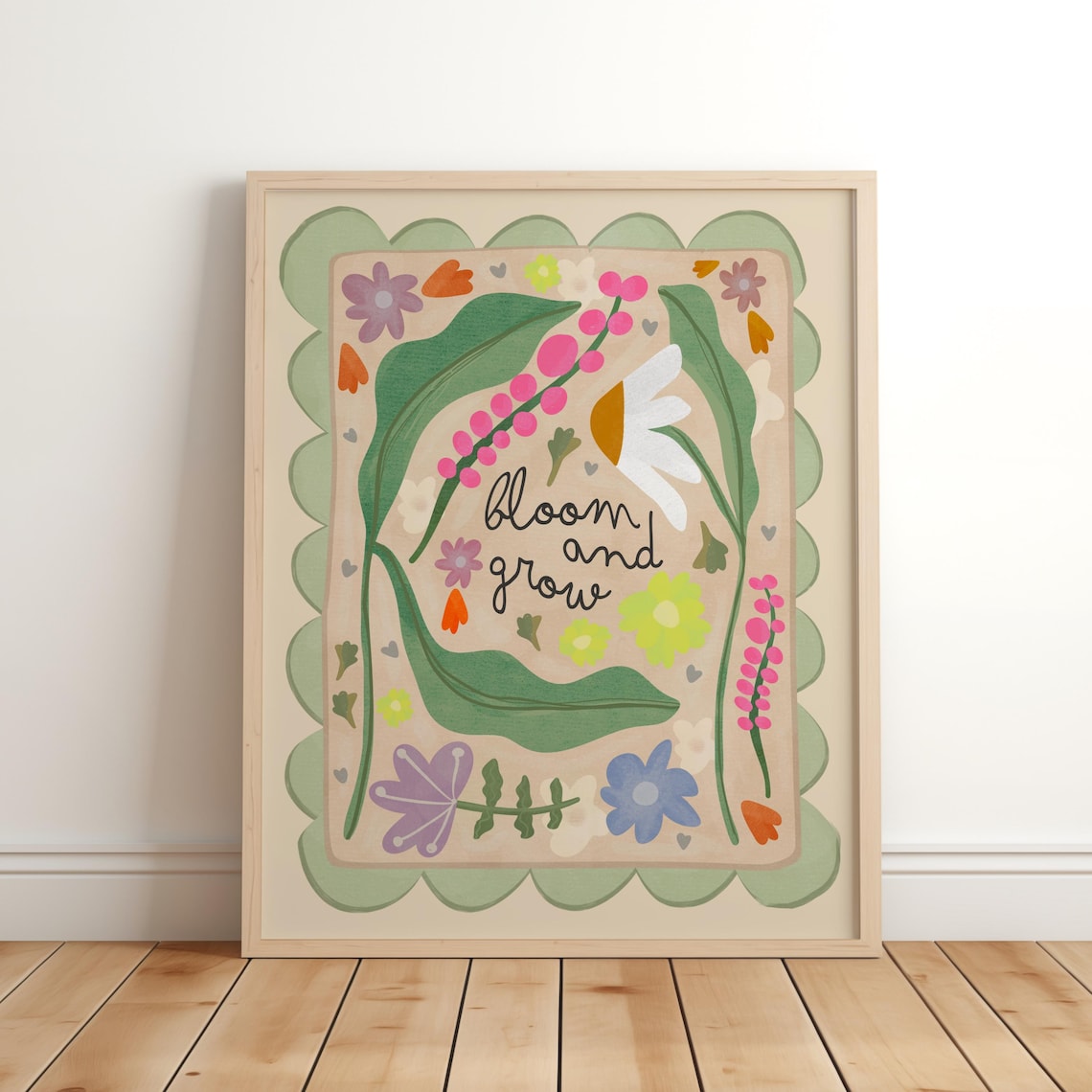 Flower Print for Nursery, Botanical Boho Art Print