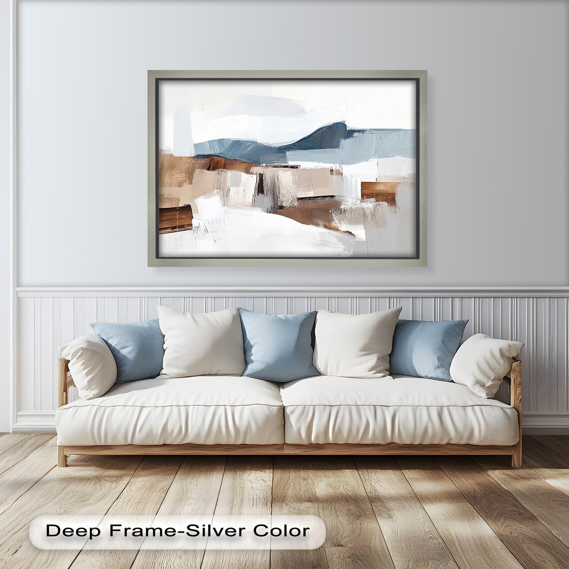 Neutral Abstract Landscape, Modern Minimalist Design - Image 2