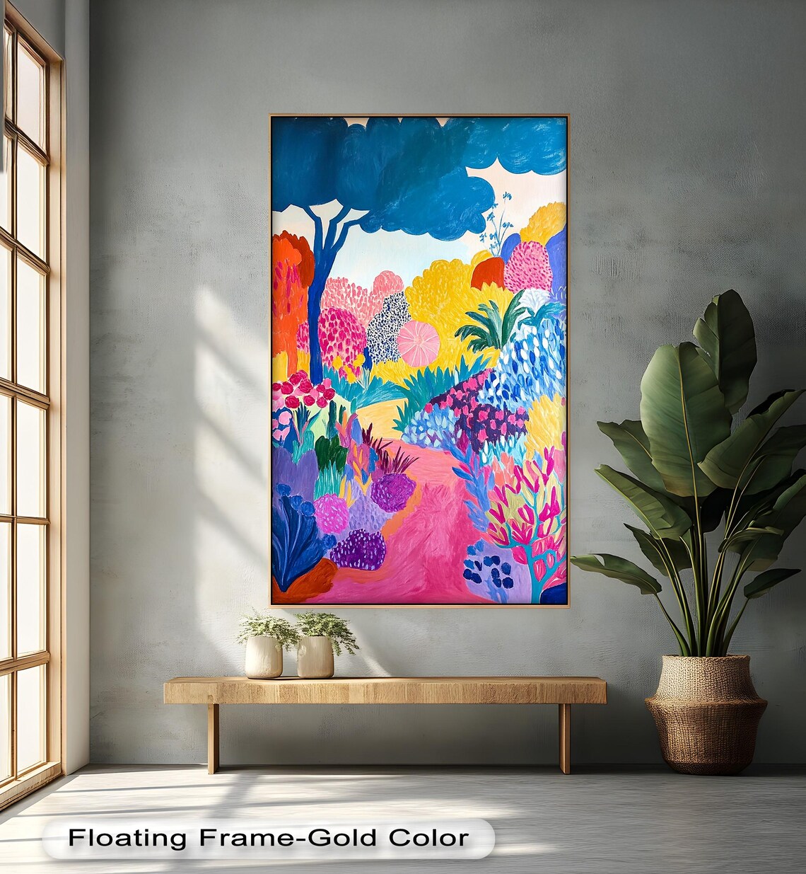 Colorful Forest, Vibrant Abstract Garden Landscape - Image 3