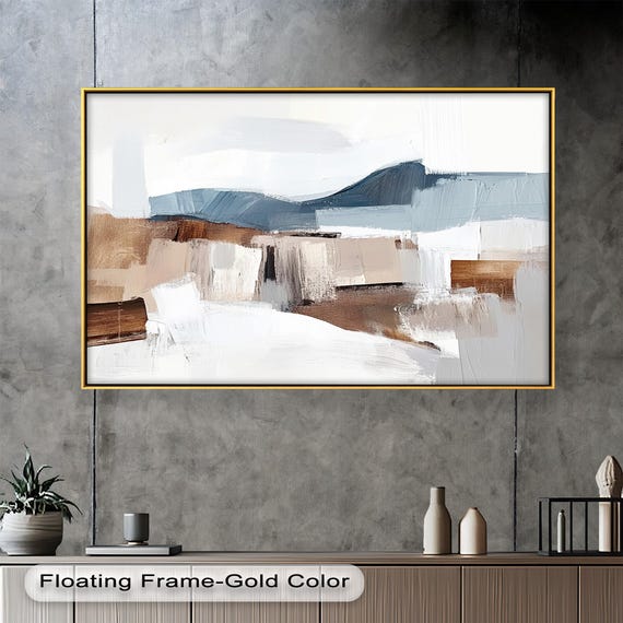 Neutral Abstract Landscape, Modern Minimalist Design