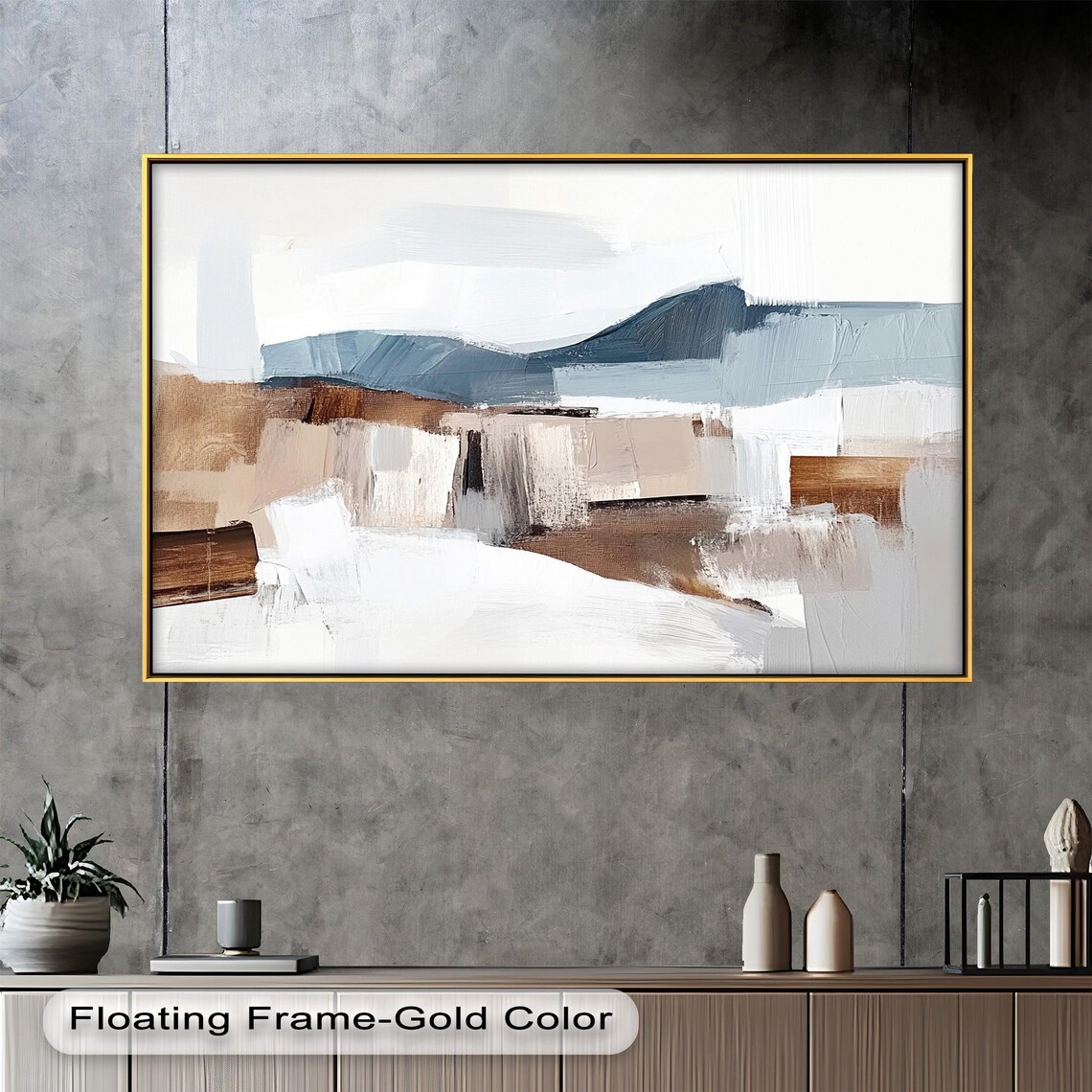 Neutral Abstract Landscape, Modern Minimalist Design