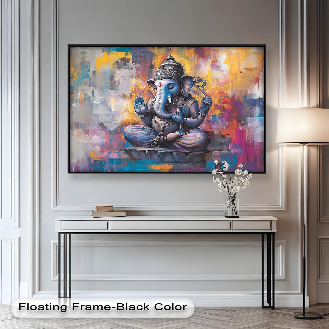 Ganesh Art Print, Hindu Deity Meditation Decor - Image 3