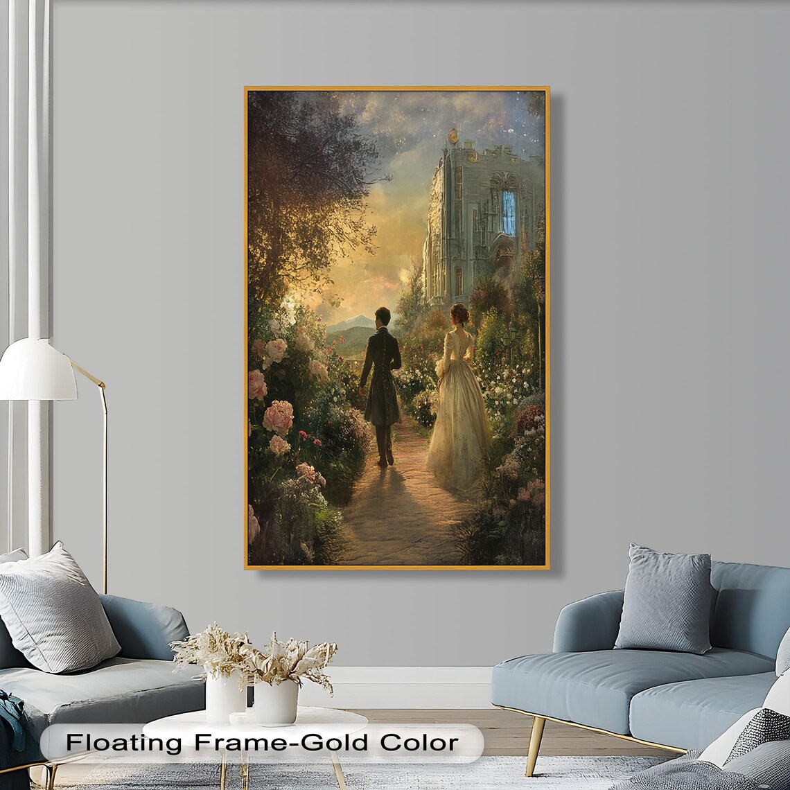 Romantic Garden Path, Victorian Couple Wedding Gift - Image 4