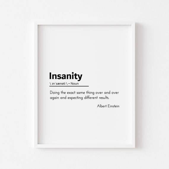 Albert Einstein Quote Poster, Office Typography Art
