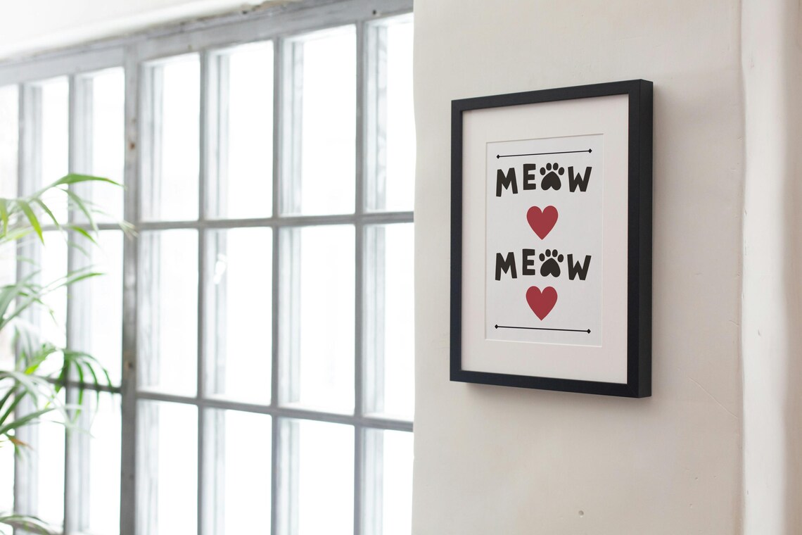 Cute Cat-Themed Poster for Animal Lovers - Image 3