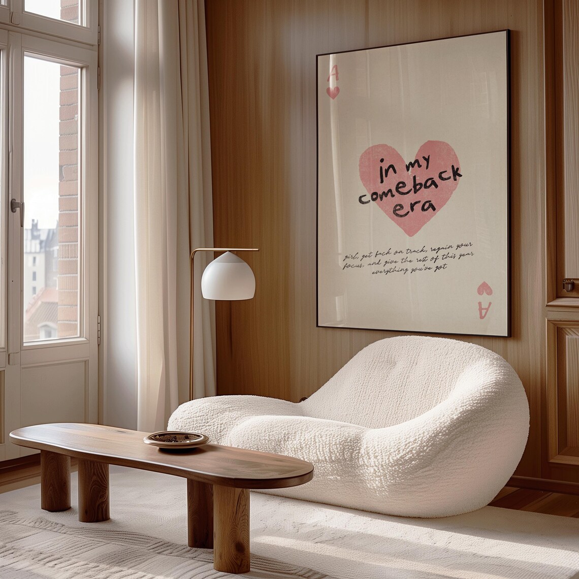 In My Comeback Era Pink Heart Ace Soft Feminist Motivation Poster - Image 3