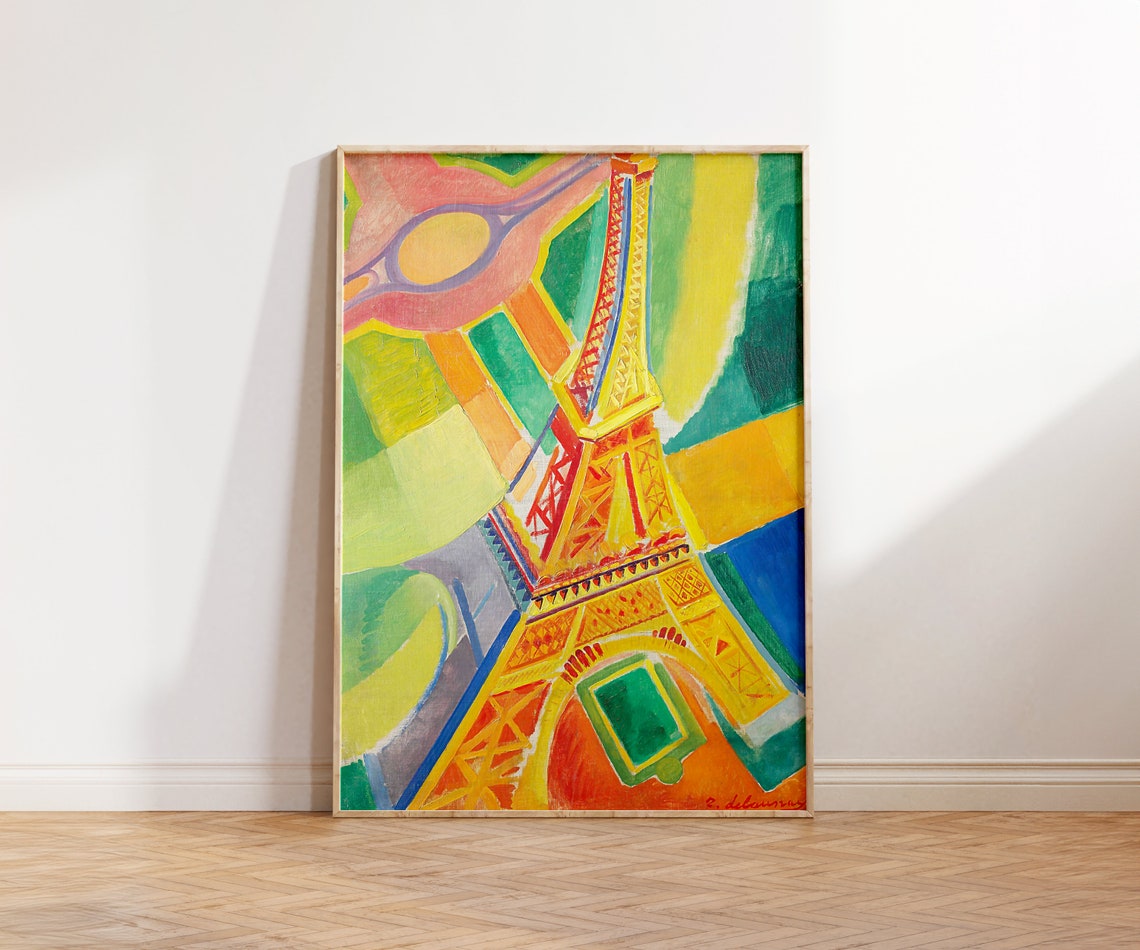 Robert Delaunay Eiffel Tower Colorful Cubist Paris Landmark Art Poster - Image 3