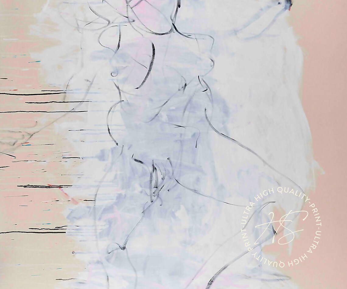 Tracey Emin Just I Love You 2022 Abstract Figure Line Art Poster - Image 4