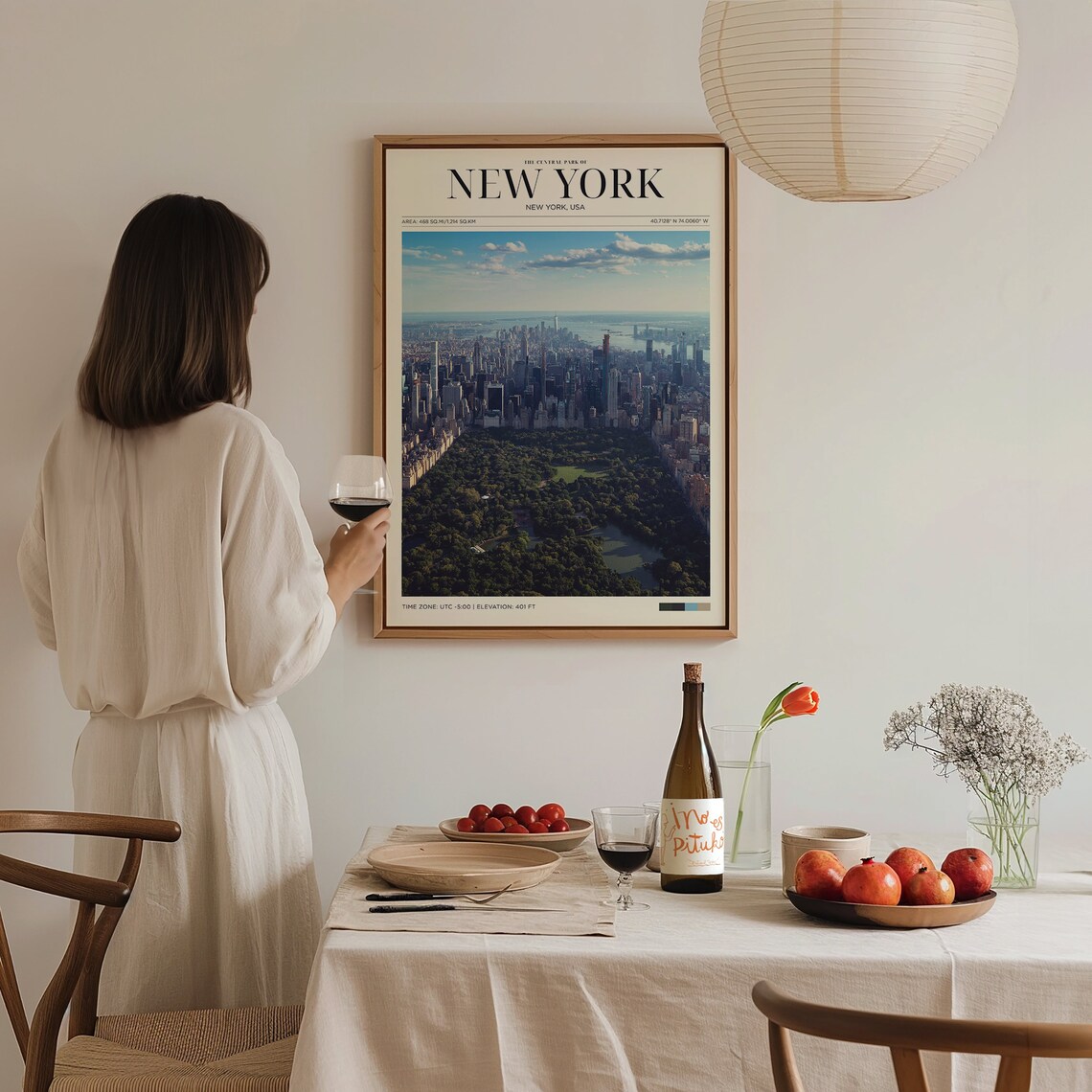 Travel Poster Central Park New York Poster Vintage Posters In New York Print New York Art For Living Room Large Modern Office Wall Art - Image 3