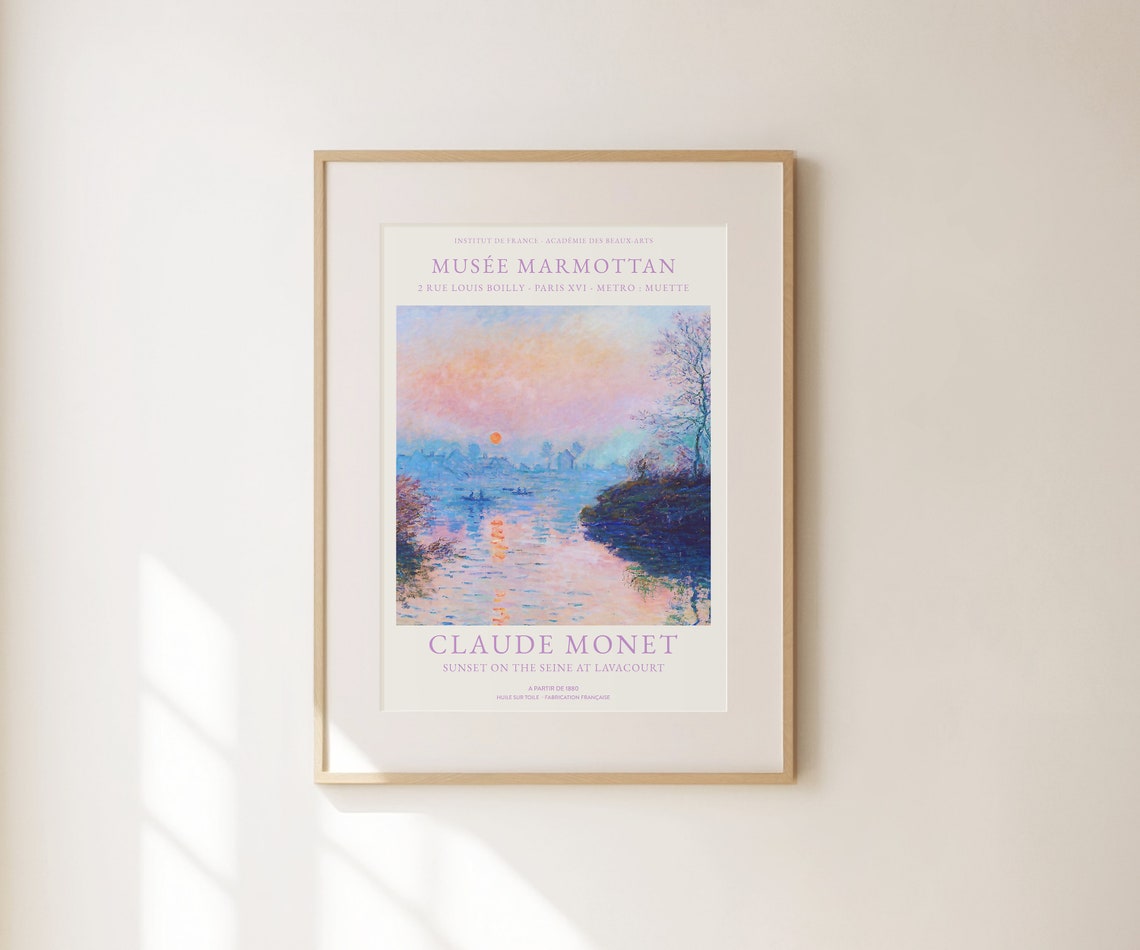 Claude Monet Sunset on the Seine at Lavacourt 1880 River Art Print - Image 2