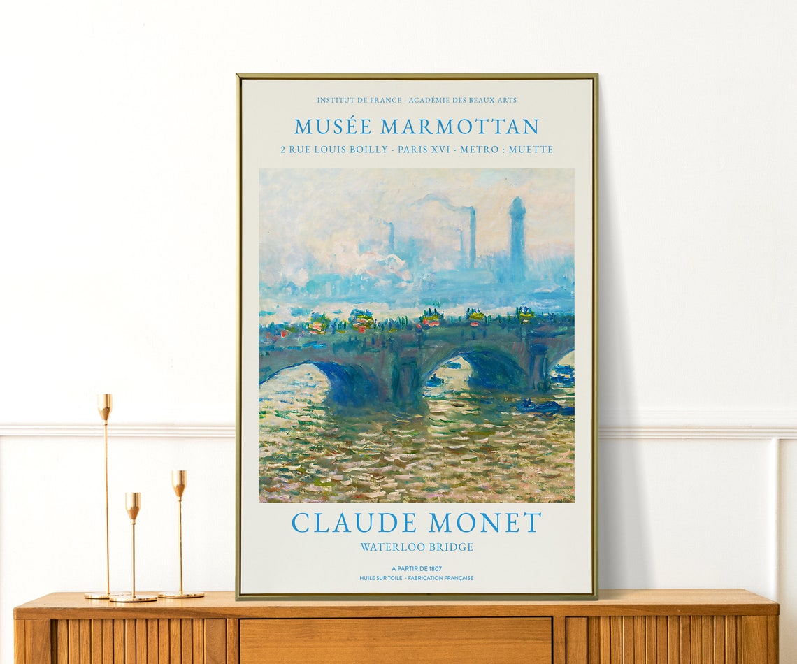 Claude Monet Waterloo Bridge Musee Marmottan Exhibition Art Poster - Image 3
