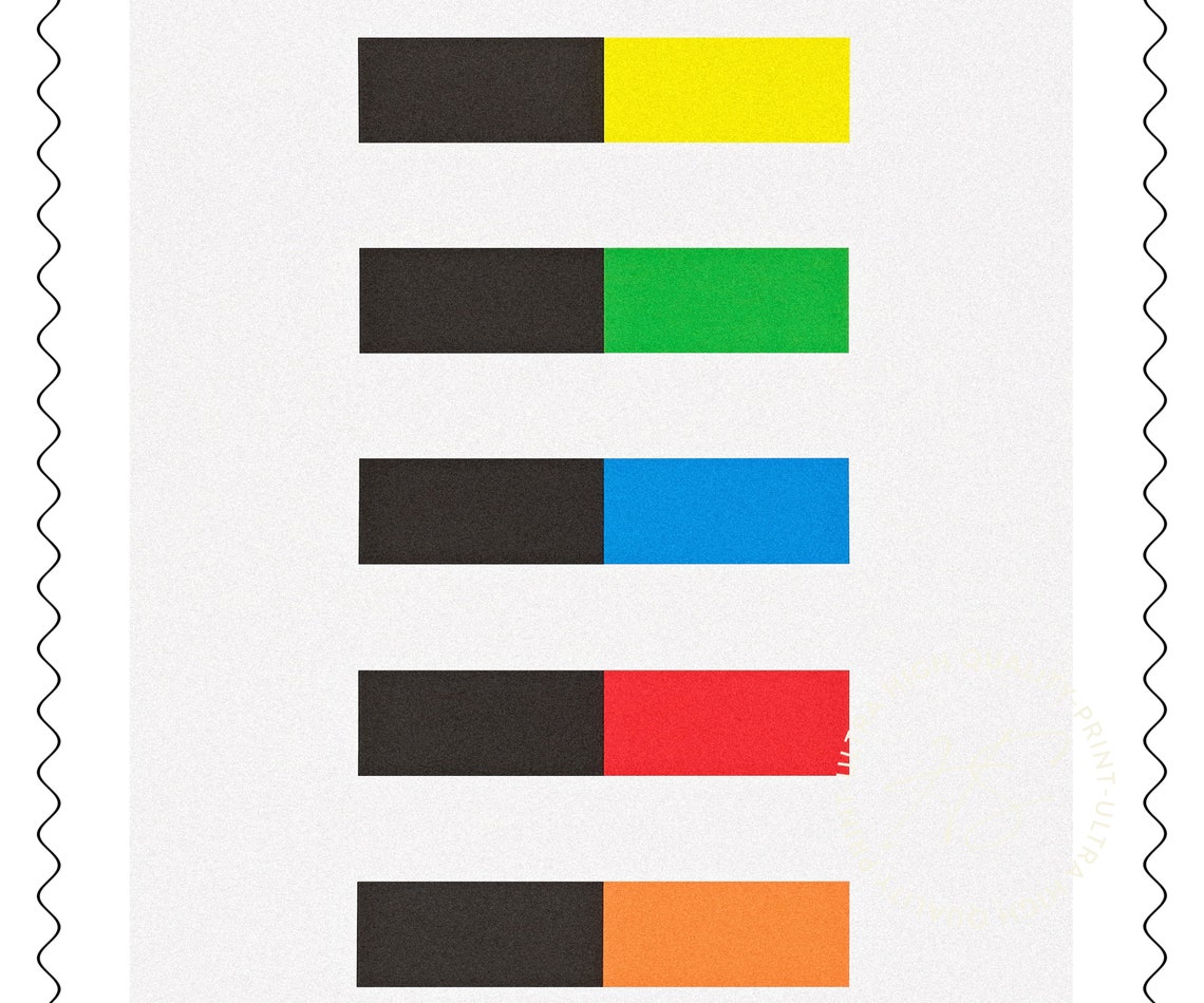 Ellsworth Kelly Color Over Black 2012 Minimalist Stripes Art Poster - Image 5