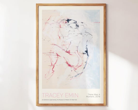 Tracey Emin Print There Was A Moment Poster Modern Art Print Feminist Art Contemporary Art Wall Art Gift For Her Abstract Wall Art